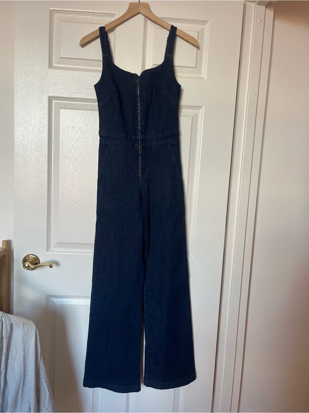 Loup Dark Blue Denim Wide-Leg Jumpsuit